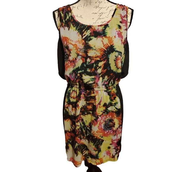 XOXO Ladies Multicolored Sleeveless Blouson Dress - Size XL - Picture 4 of 6